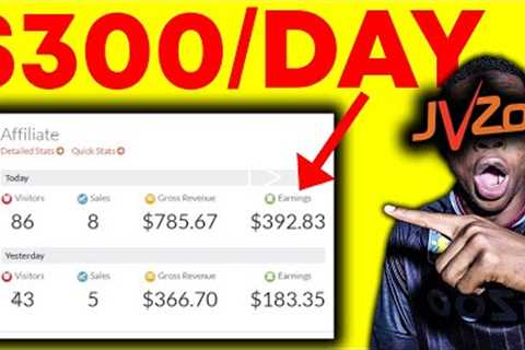 Jvzoo Affiliate Marketing Tutorial - I got $392.83 TODAY with PROOF** (Step By Step)