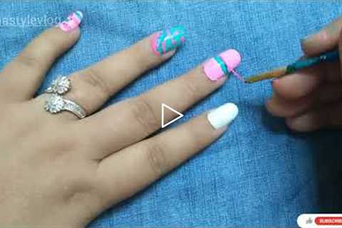 Easy nail art with home tools art nail design 💅🤗#apnastylevlog #1million