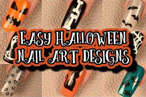 10 Easy Halloween Nail Art Designs || Halloween Nail Art For Beginners || Nail Tutorial Compilation