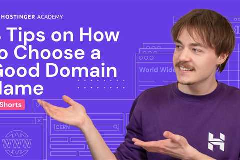 4 Tips on How to Choose a Good Domain Name #shorts