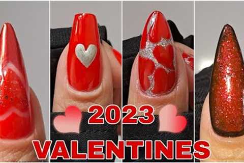 Easy RED Nail Art Designs for ♥️Valentines Day 2023 - Suitable Nail Art for Long and Short Nails