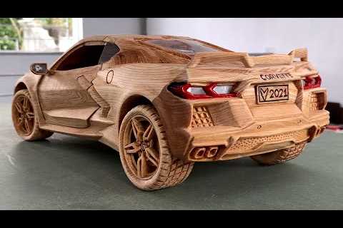 Wood Carving –  2020 Chevrolet Corvette C8 – Woodworking Art