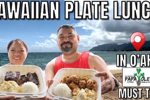 HAWAIIAN Plate Lunch in O''AHU Hawai''i | Delicious Hawaiian Food - Garlic Chicken and Kalbi Short..