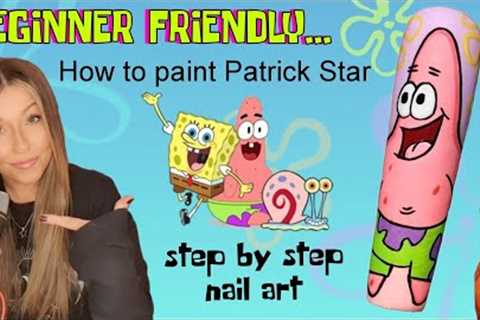 ⭐️ Beginner''s Patrick Star Nail Art Tutorial | SpongeBob Nails | Easy Summer Designs| Miss Jo''s