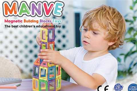 Magnetic Tiles Magnet Blocks – 40 PCS 3D Magnetic Building Tiles Toys for Kids Set