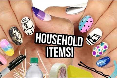 10 Nail Art Designs Using HOUSEHOLD ITEMS! | The Ultimate Guide #7