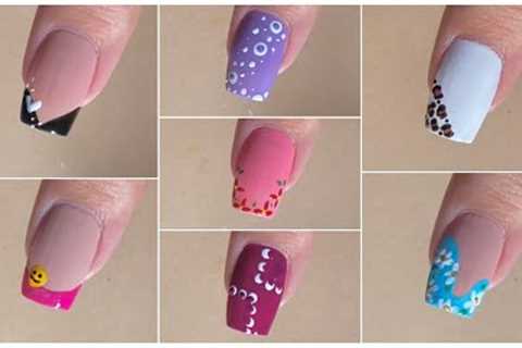 Trending easy nail art designs with household items || New nail art designs for beginners