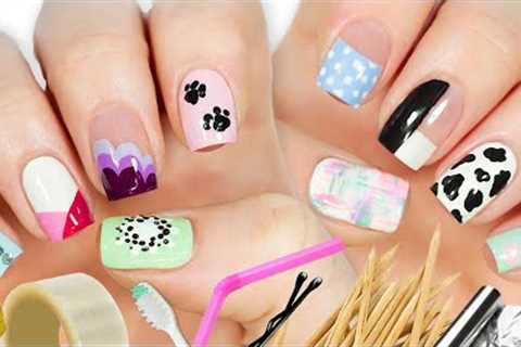 New Nail Art 2023 Fun & Easy Nail Art Designs Using HOUSEHOLD ITEMS!