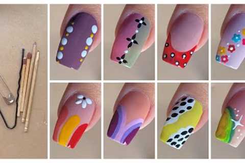 Top 10 Easy nail art designs with household items || Best nail art for beginners