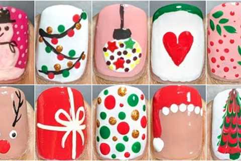 Top 15 Easy Christmas nail art designs ideas || New nail designs for beginners#christmasnails