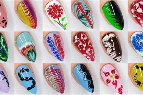 25+ Drag Marble Nail Art Designs | Easy Nail Art For Beginners #nailart #naildesign #easynailart