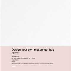 design your own messenger bag