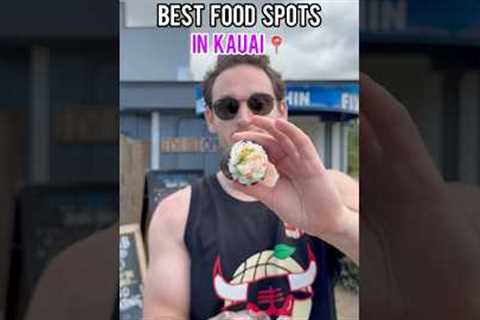 the best food spots that I tried in Kauai 🌺#kauaifood #kauaipoke #kauaishaveice #kauai #hawaii