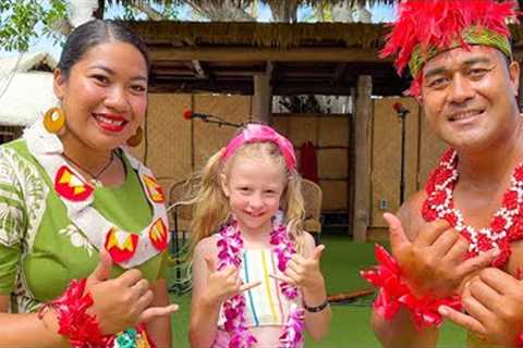 Nastya and Dad take a family trip to Hawaii