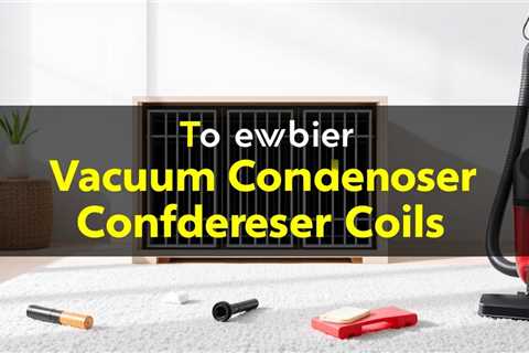 Say Goodbye to Dust: How to Effectively Clean Your Vacuum Condenser Coils for Optimal Performance